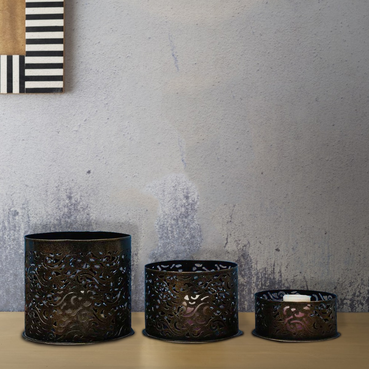 Decorative hyacinth tea light holders for cozy ambient lighting