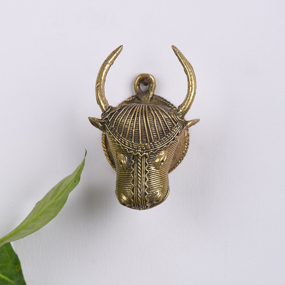Dhokra tribal animal sculpture as wall hanging for artistic home styling