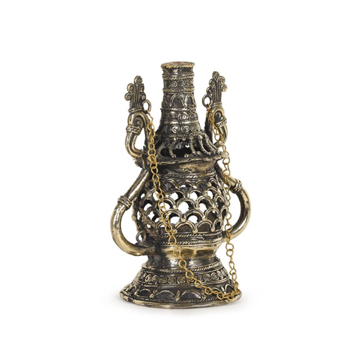 Handcrafted Dhokra brass artwork represents tribal artistry