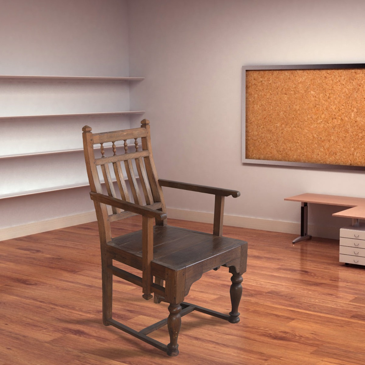 Handcrafted wooden furniture piece with elegant design
