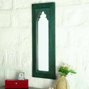 green vintage minaret mirror frame